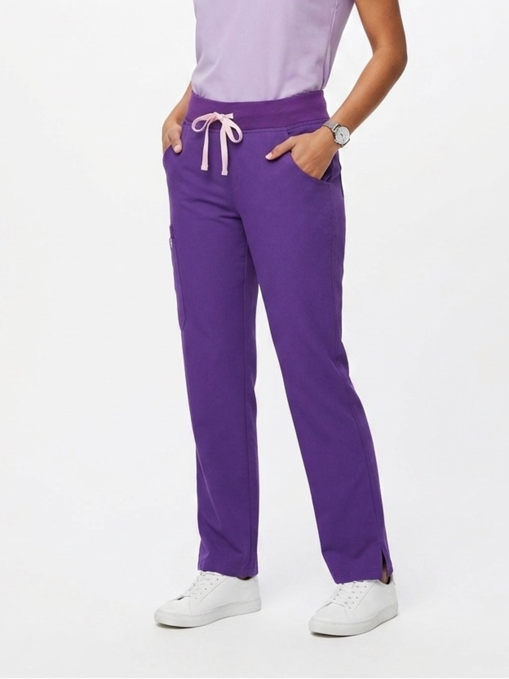 FIGS Technical Collection Scrub Pants Purple Women’s Size S Jogger Style Medical